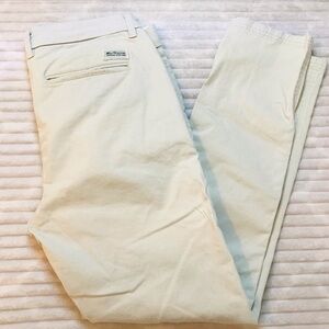 Ben Sherman Khaki Stretch Flat Front chinos Pants Trousers Men’s size 34 34x32